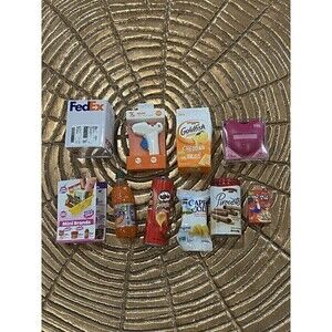 Zuru Mini Brands Lot of 10 Mixed Foods & Other Items - Barbie Size